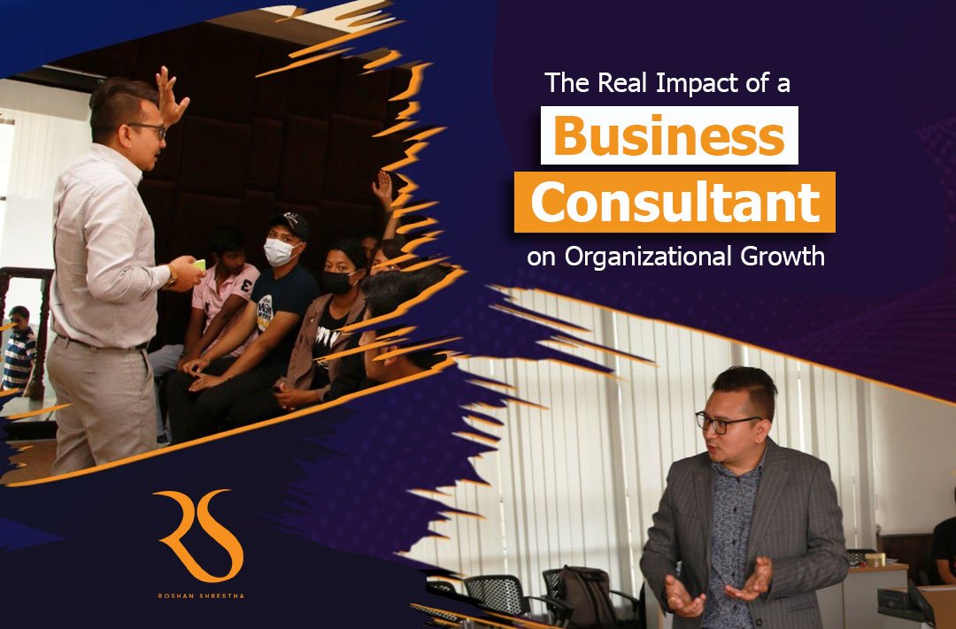 Business consultant analyzing organizational growth and ISO systems for business improvement.